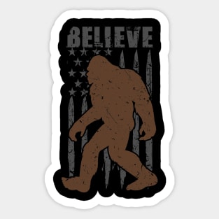 Bigfoot American Flag Sticker